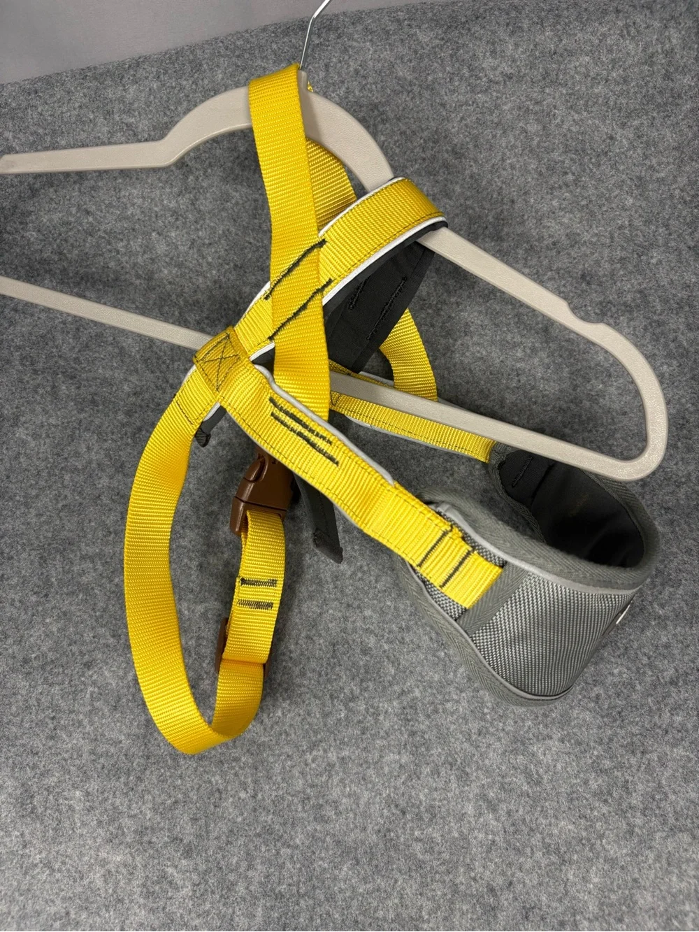 Blueberry Pet Medium Yellow Gray Padded Adjustable Dog Harness